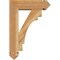 Ekena Millwork Merced Arts and Crafts Rough Sawn Bracket w/ Offset Brace, Western Red Cedar, 6"W x 18"D x 26"H BKT0604X18X26MRC03RWR - alternate 2